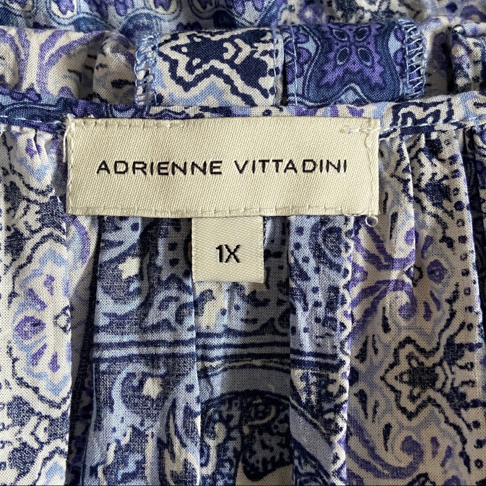 Adrienne Vittadini 3/4 button Sleeve Floral Top - Picture 8 of 10